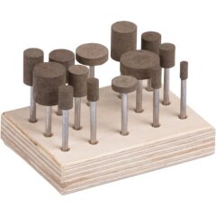 1 x Polierstift-Set 14-teilig Schaft 3 mm