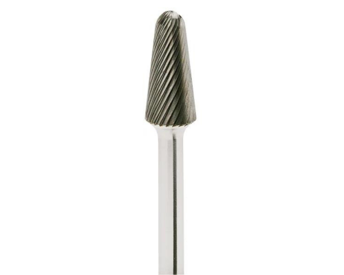 LUKAS Fräser HFL Rundkegelform für Edelstahl/Stahl 12x30 mm Schaft 6 mm | Verz. 3