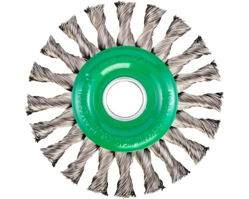 LUKAS Rund-Drahtbürste BRVZ für Edelstahl 115x12 mm für Winkelschleifer gezopft