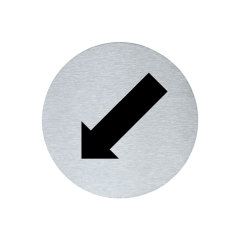 Hinweisschild Piktogramm rund 7,5 cm Edelstahl...