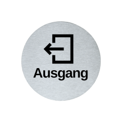 Hinweisschild Piktogramm rund 7,5 cm Edelstahl...