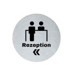 Hinweisschild Piktogramm rund 7,5 cm Edelstahl...