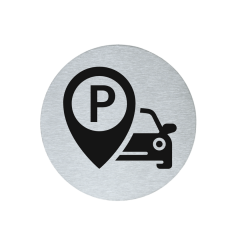 Hinweisschild Piktogramm rund 7,5 cm Edelstahl...