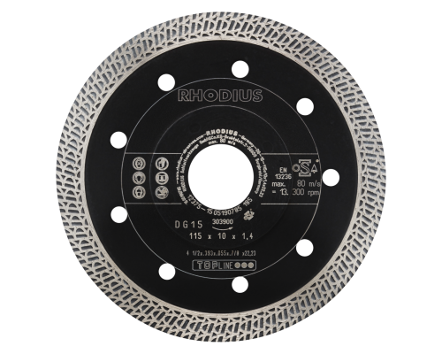 Diamanttrennscheibe , Typ: DG15, Menge: 1.0 Stück, Maße: 115 x 10,0 x 1,4 x 22,23 - Hochwertige Verarbeitung für präzise Schnitte. Ideal für Profis und Heimwerker.