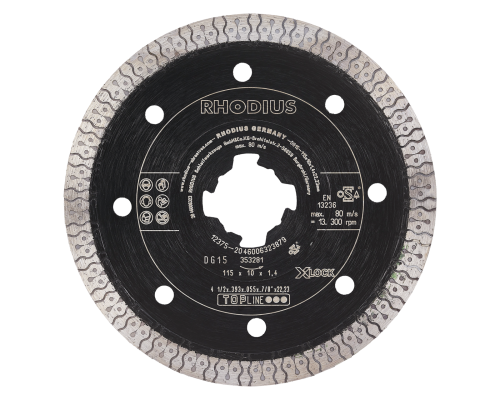 Diamanttrennscheibe, Typ: DG15 X-LOCK, Menge: 1.0 ---Stück, Maße: 115 x 10,0 x 1,4 x 22,23 - Hochwertige Verarbeitung für präzise Schnitte. Ideal für Profis und Heimwerker.