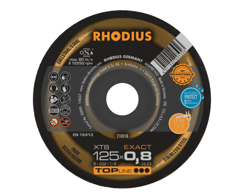Extradünne Trennscheibe, Typ: XTK8 EXACT, Menge: 25.0 Stück, Maße: 125 x 0,8 x 22,23 - Hochwertige Verarbeitung für präzise Schnitte. Ideal für Profis und Heimwerker.